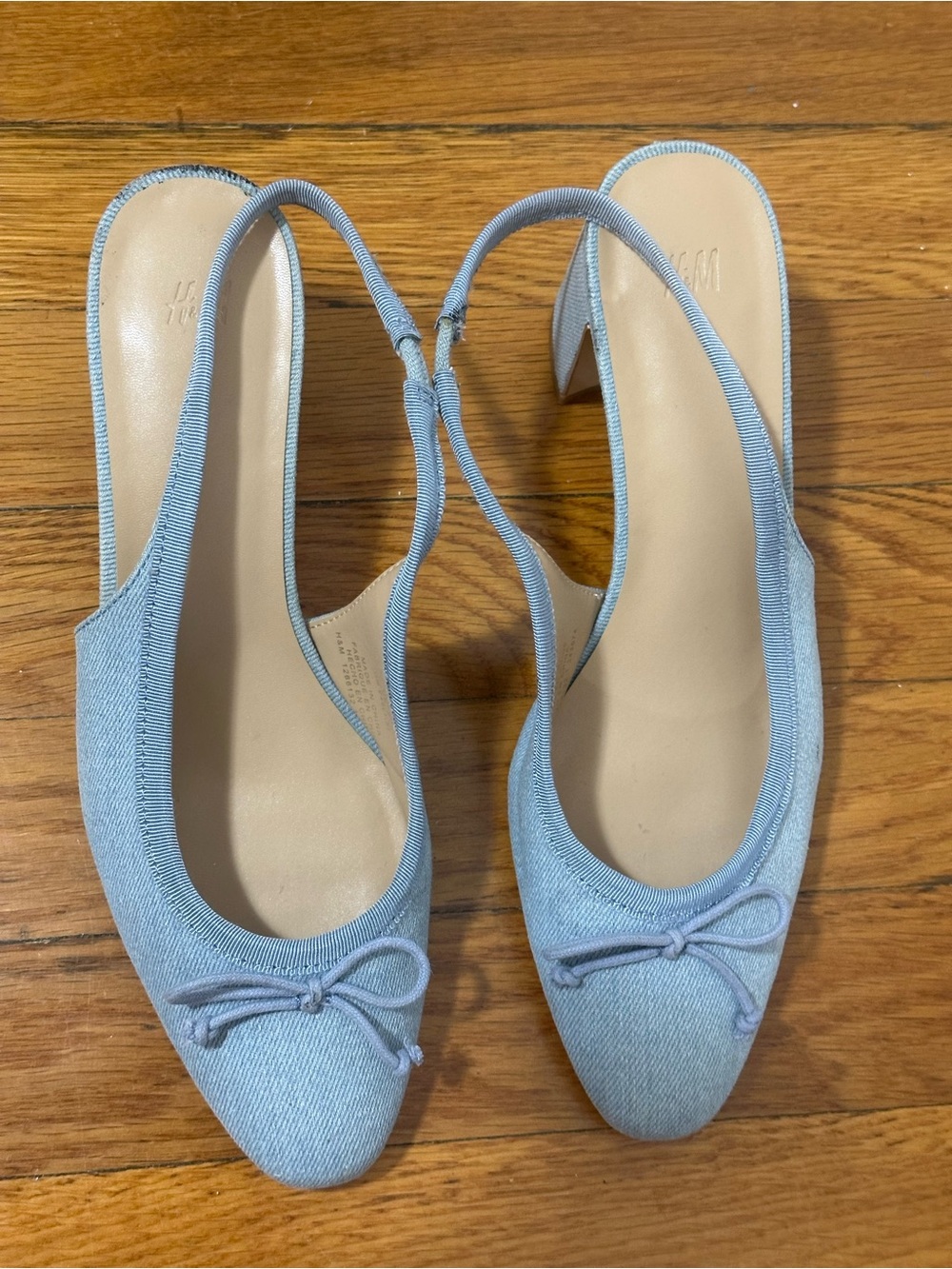 Classic Light Blue Ballet Flats with Bow H&M